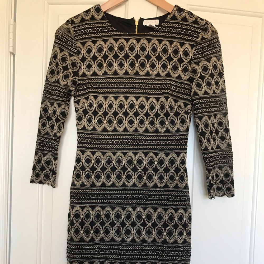 Cache lace overlay Dress, fitted